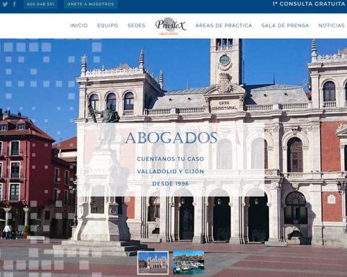 Página web Privilex abogados