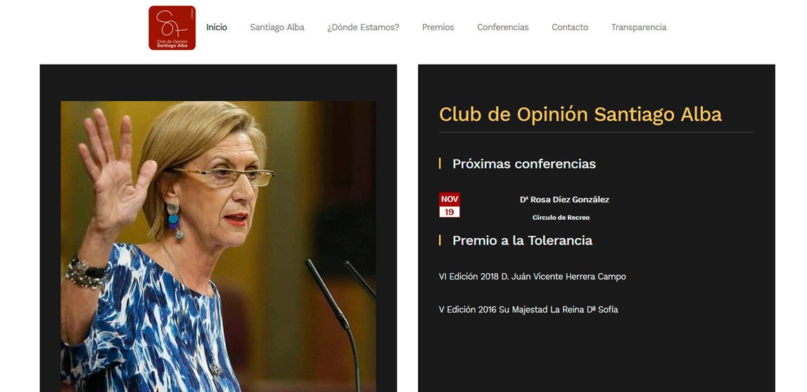 Página web Club de opinión de Santiago Alba