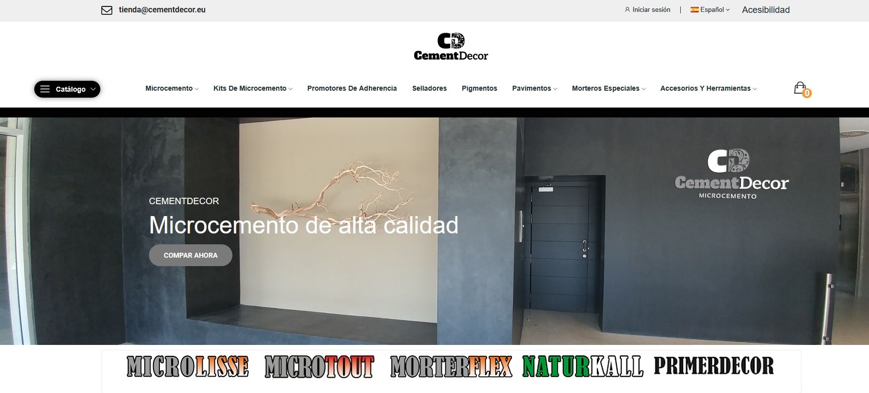 Portada de la web cementdecor.eu