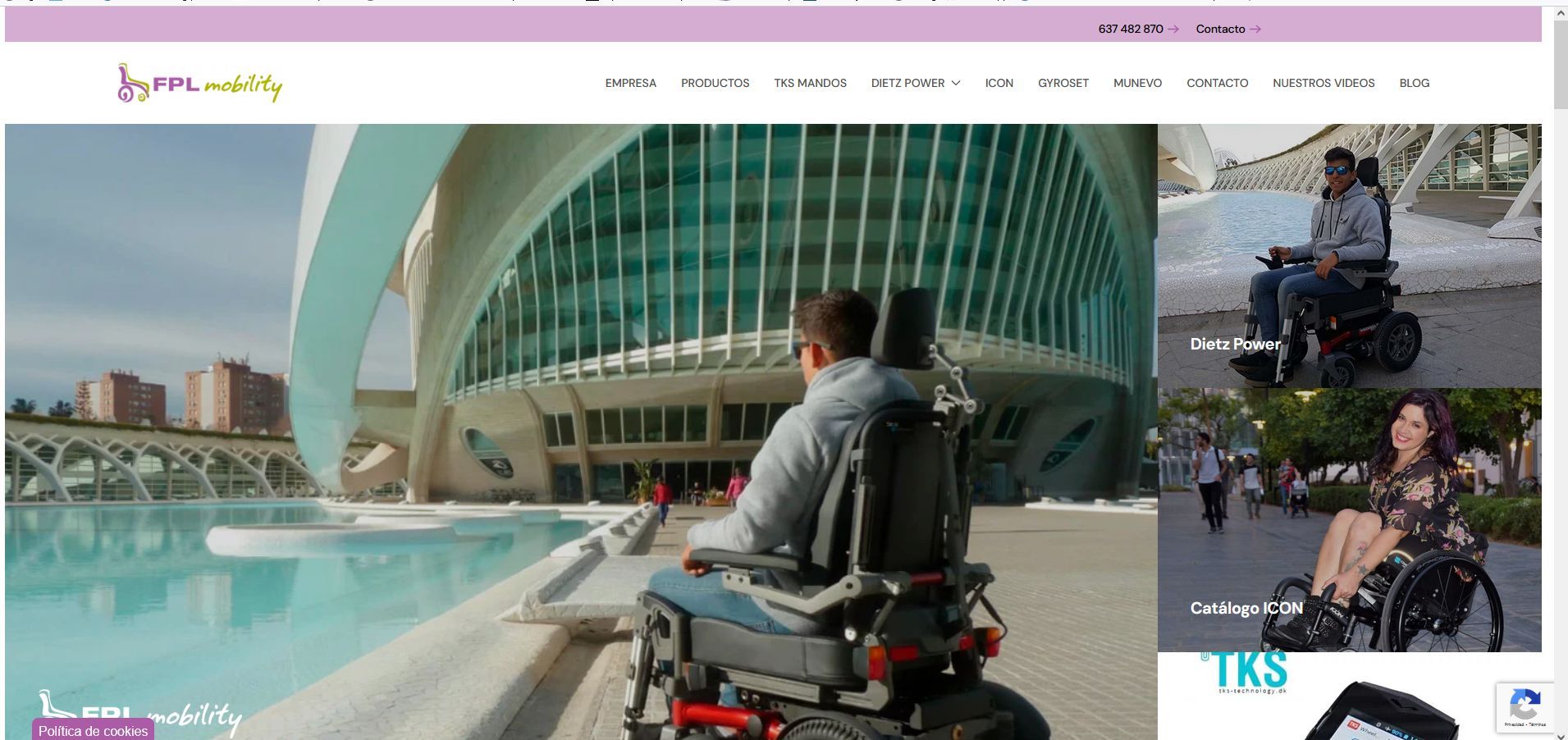 Fplmobility. Sillas de ruedas eléctricas y accesorios