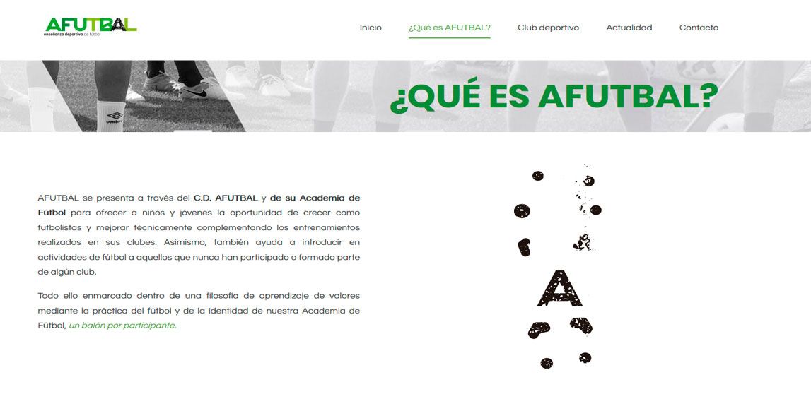 Página web Asociación Afutbal