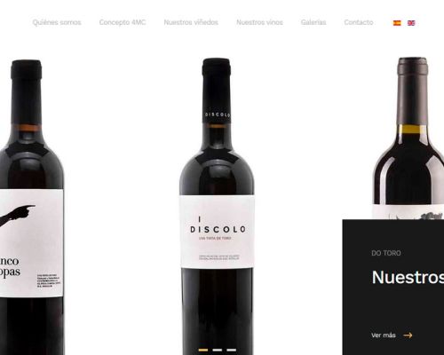 Página web Bodega Cuatromilcepas