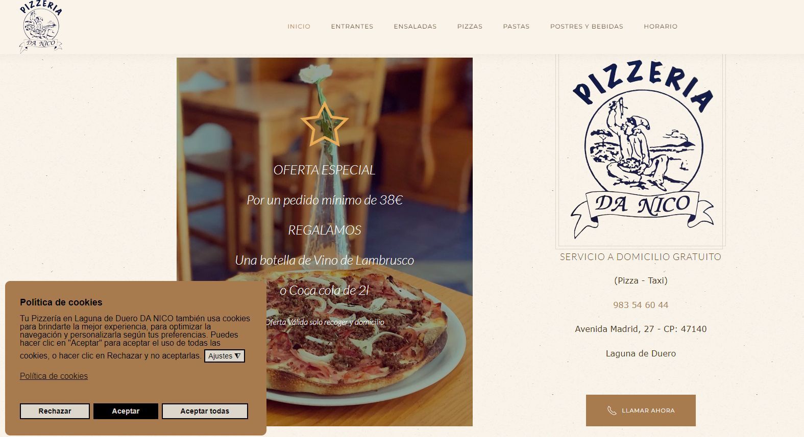 Pizzería en Laguna de Duero Da Nico